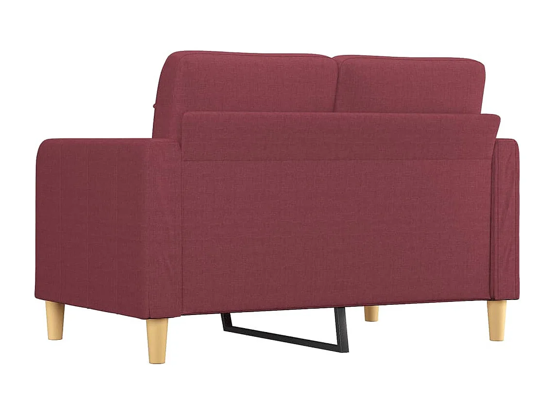 Tweezitsbank 120 cm stof wijnrood