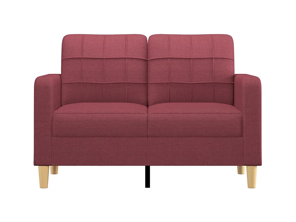Canapé à 2 places Rouge bordeaux 120 cm Tissu