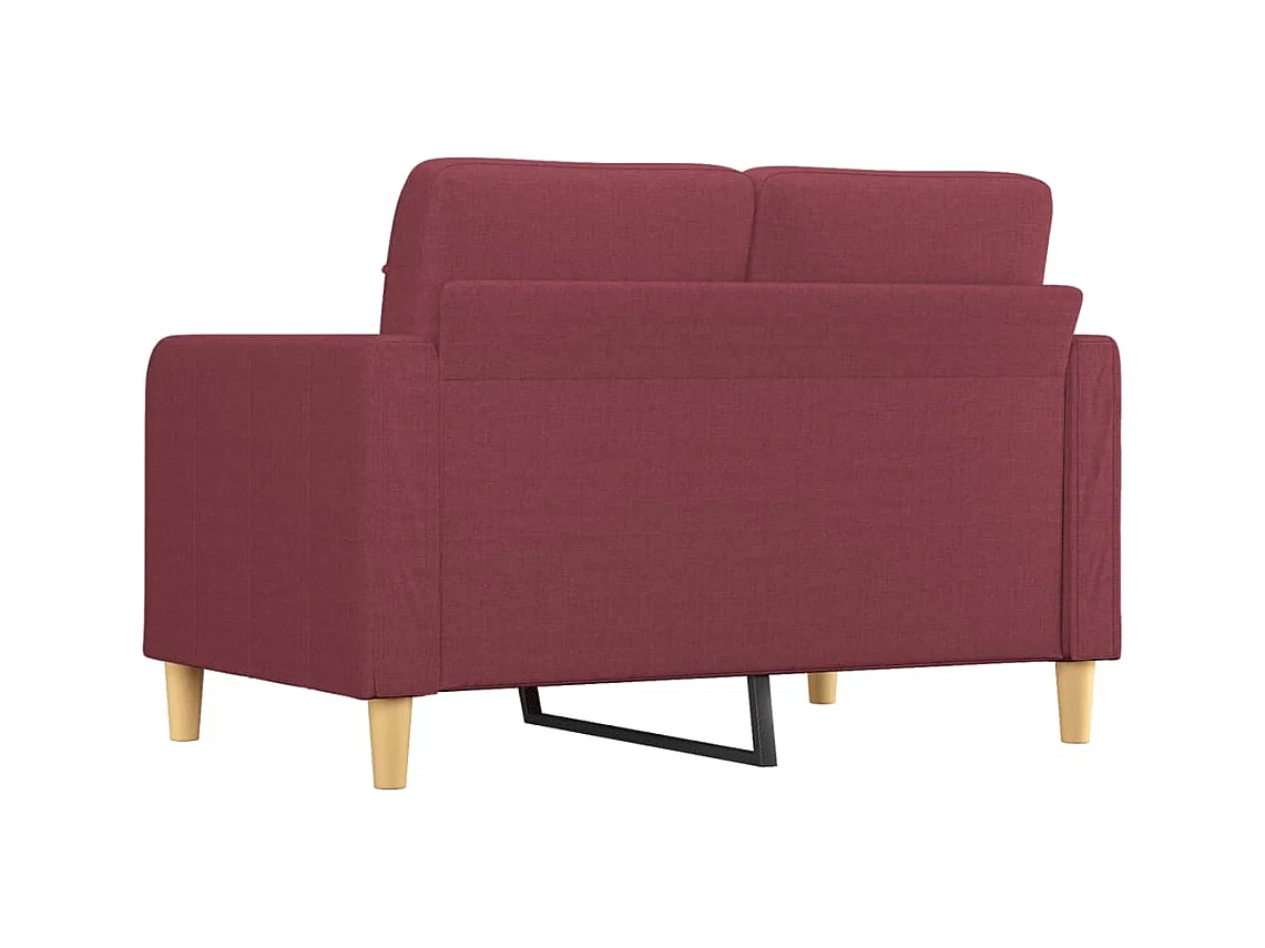 Canapé à 2 places Rouge bordeaux 120 cm Tissu
