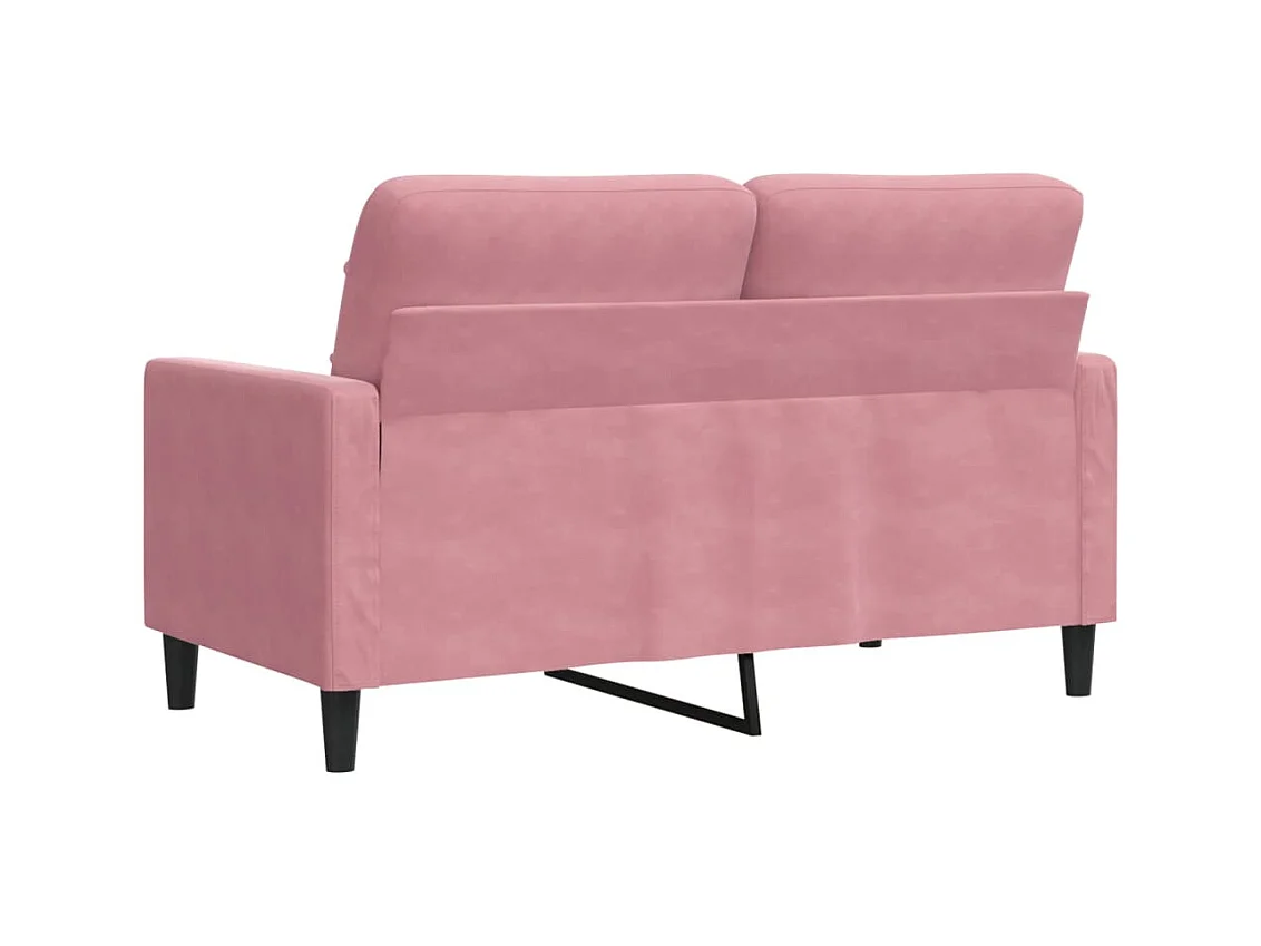 Canapé à 2 places Rose 120 cm Velours