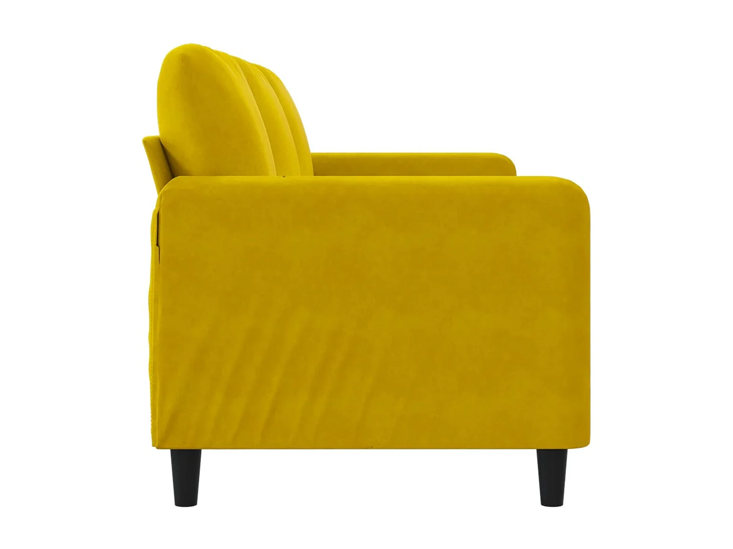 Driezitsbank 180 cm fluweel geel