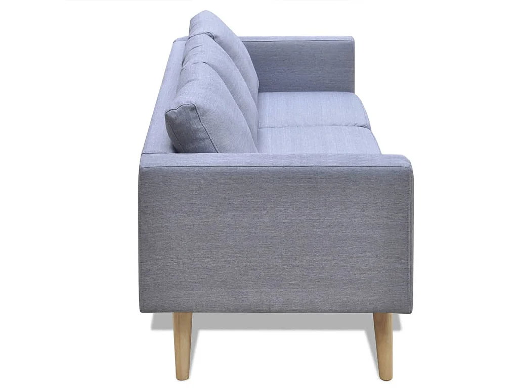 Canapé à 3 places Tissu Gris clair