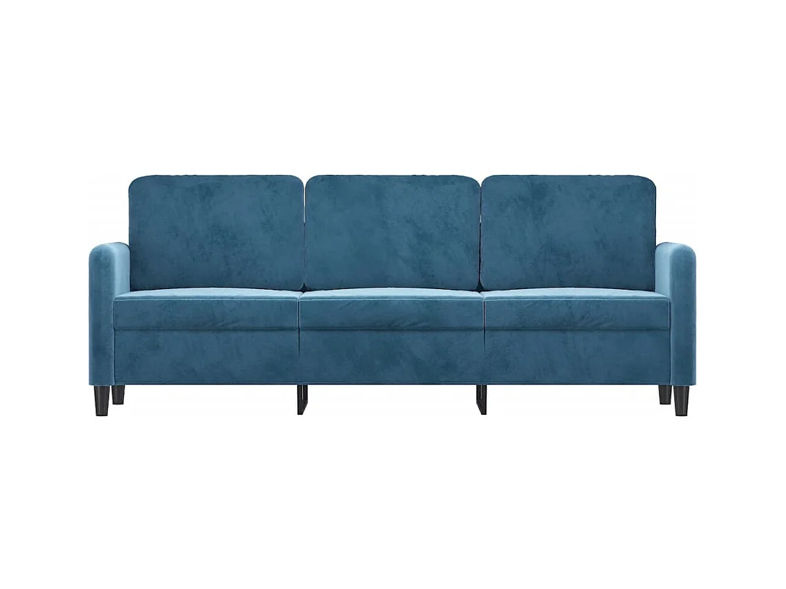 Canapé à 3 places Bleu 180 cm Velours