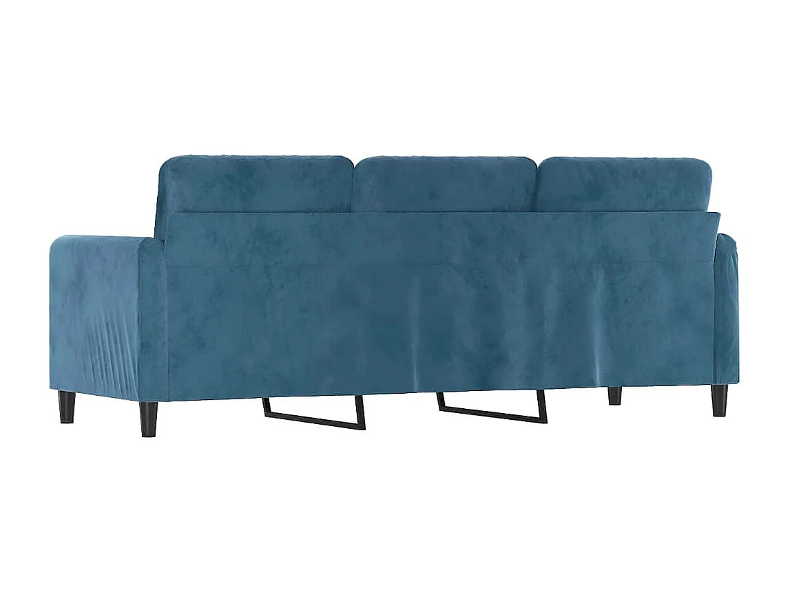 Canapé à 3 places Bleu 180 cm Velours