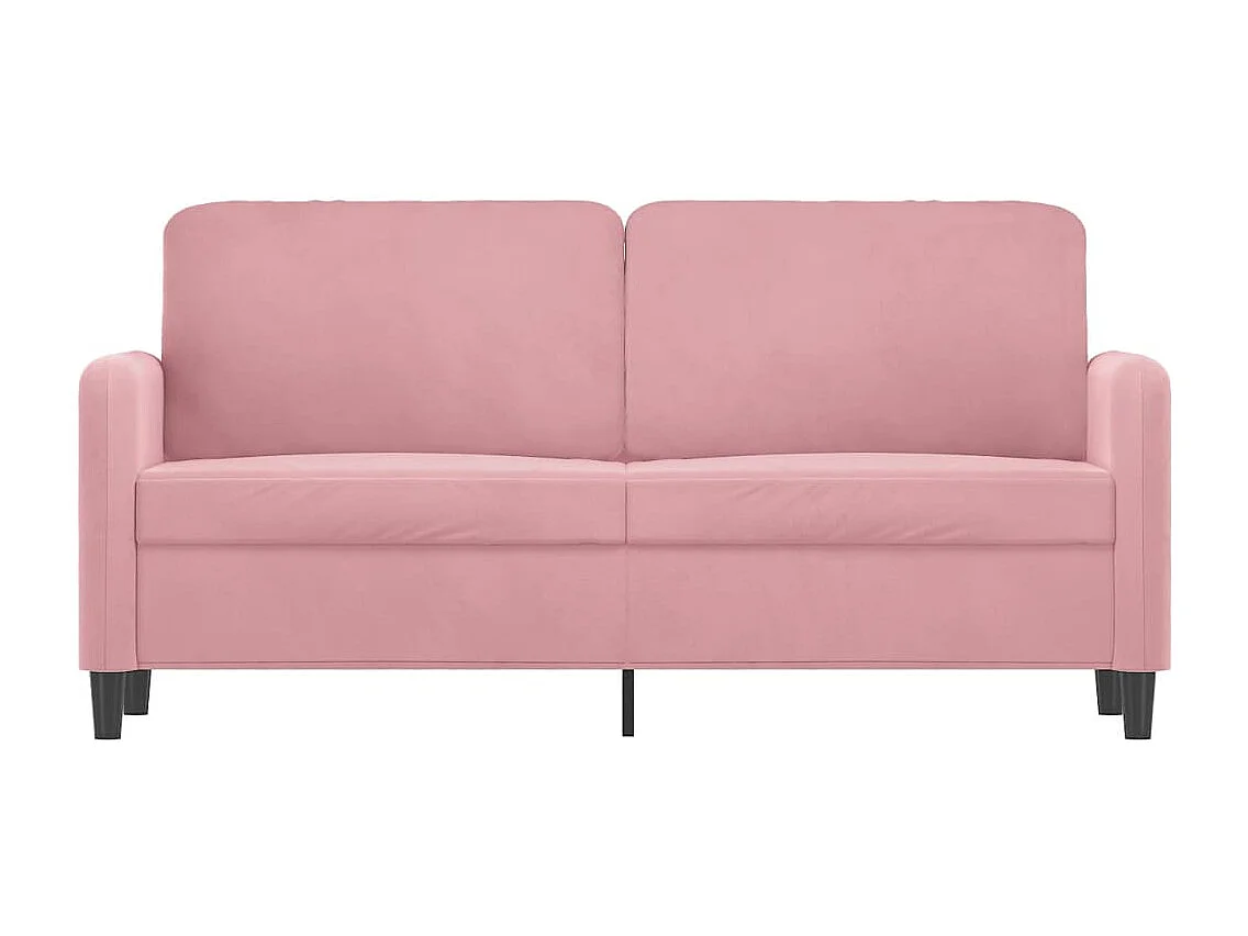 Tweezitsbank 140 cm fluweel roze