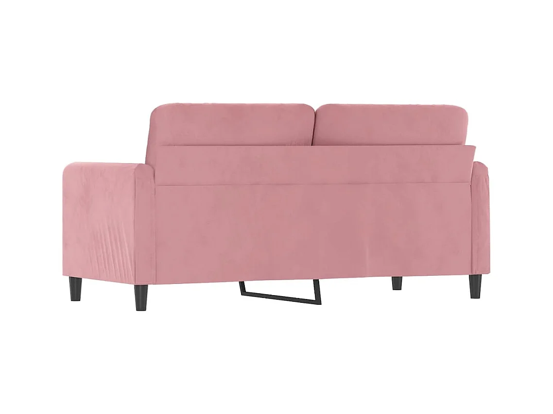Canapé à 2 places Rose 140 cm Velours