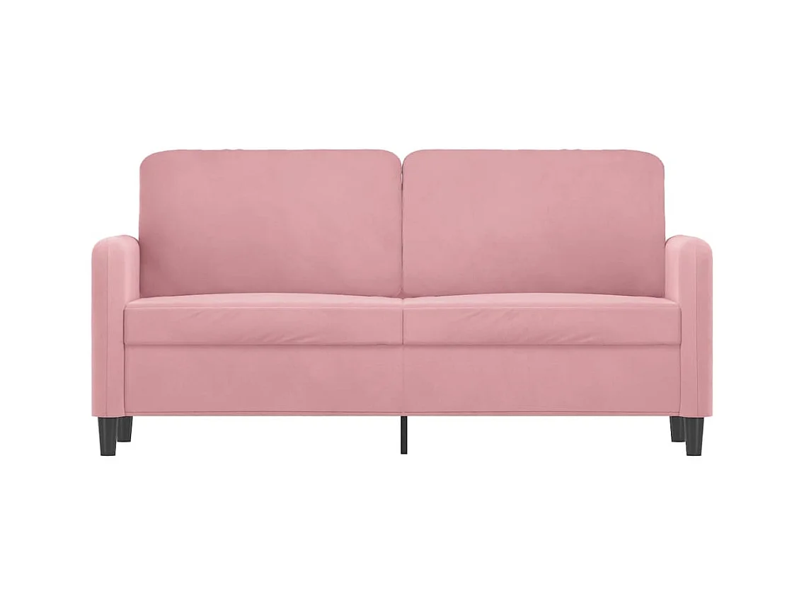Canapé à 2 places Rose 140 cm Velours