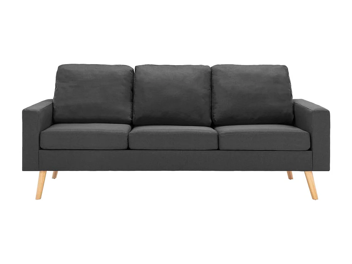 Canapé à 3 places Gris foncé Tissu