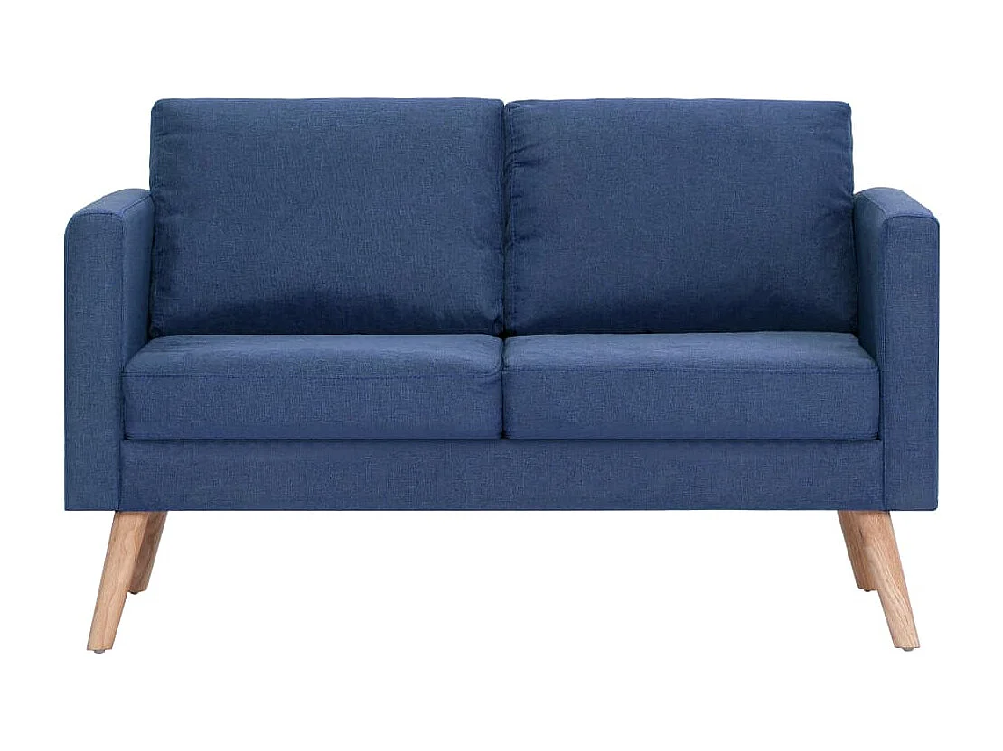 Tweezitsbank stof blauw