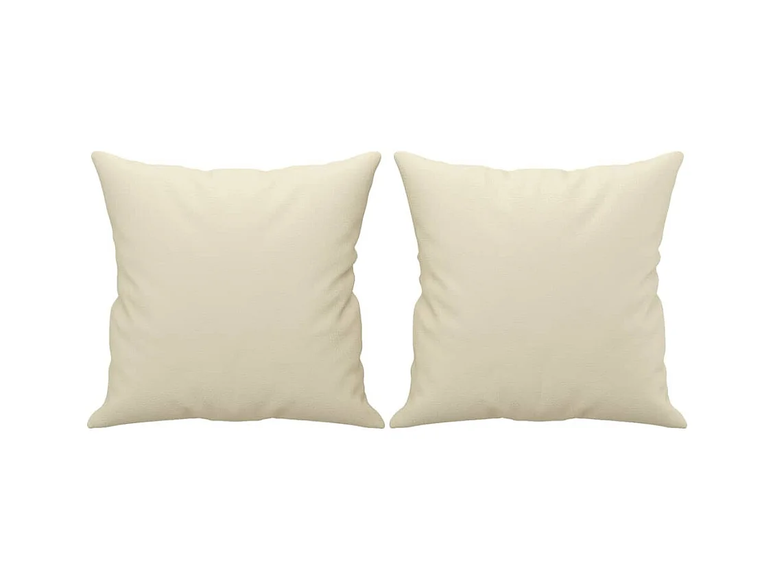 Driezitsbank met sierkussens 180 cm kunstleer crèmekleurig