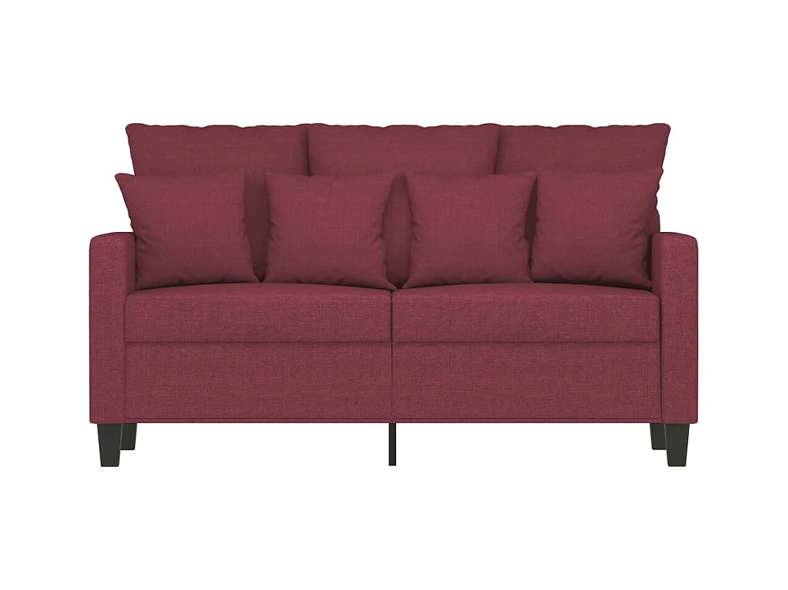 Canapé à 2 places Rouge bordeaux 120 cm Tissu