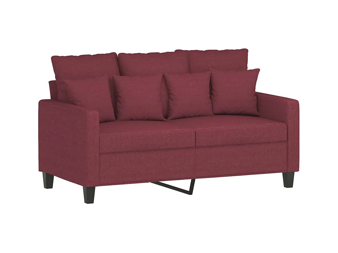 Canapé à 2 places Rouge bordeaux 120 cm Tissu