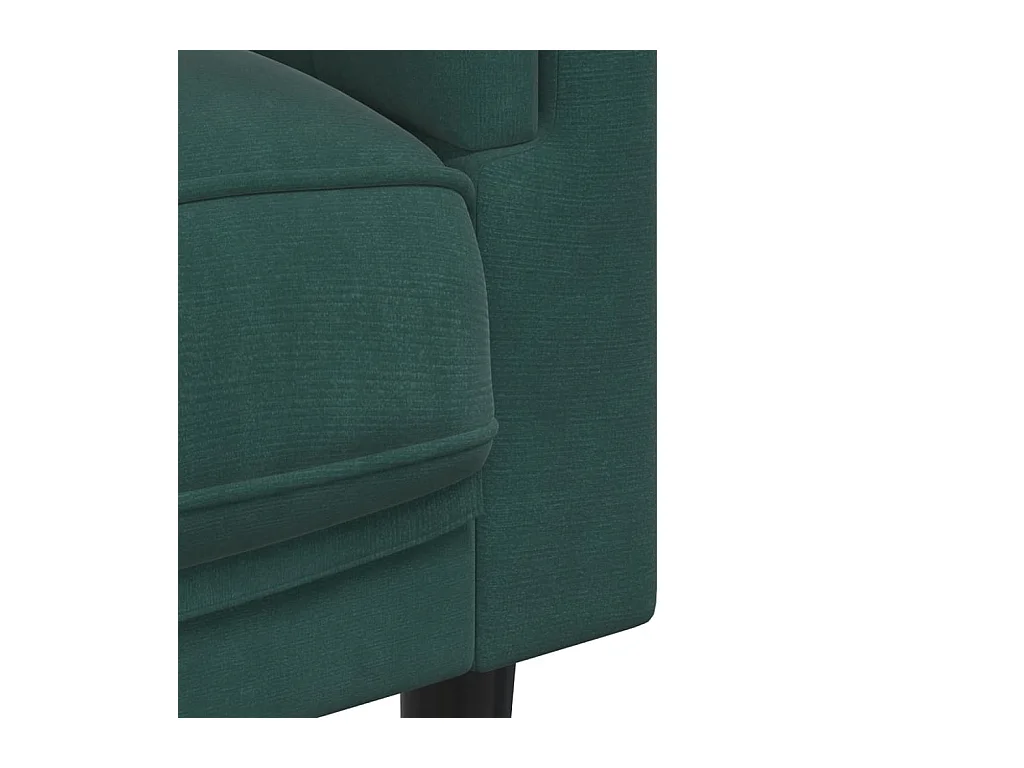 Canapé avec coussins 2 places vert foncé velours
