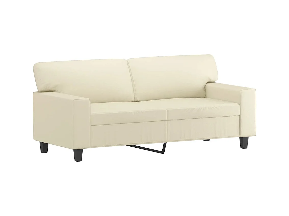 Tweezitsbank 140 cm kunstleer crèmekleurig