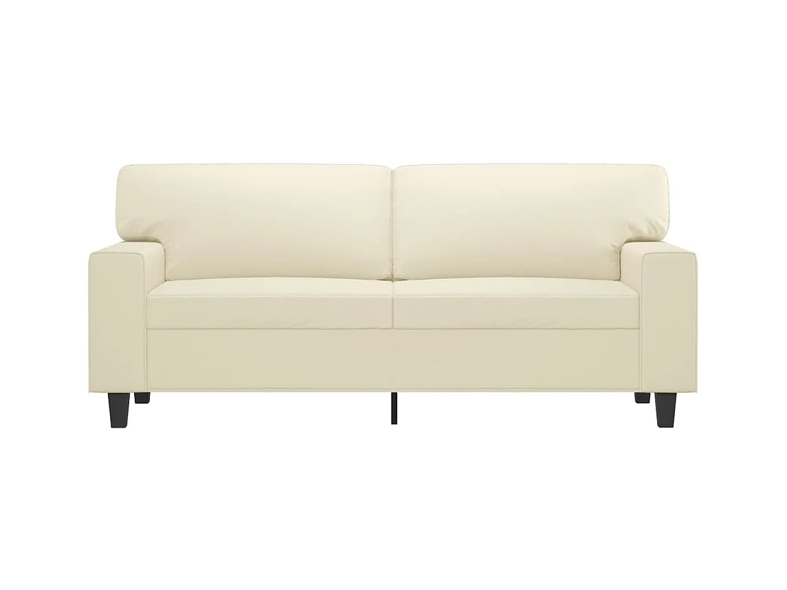 Tweezitsbank 140 cm kunstleer crèmekleurig