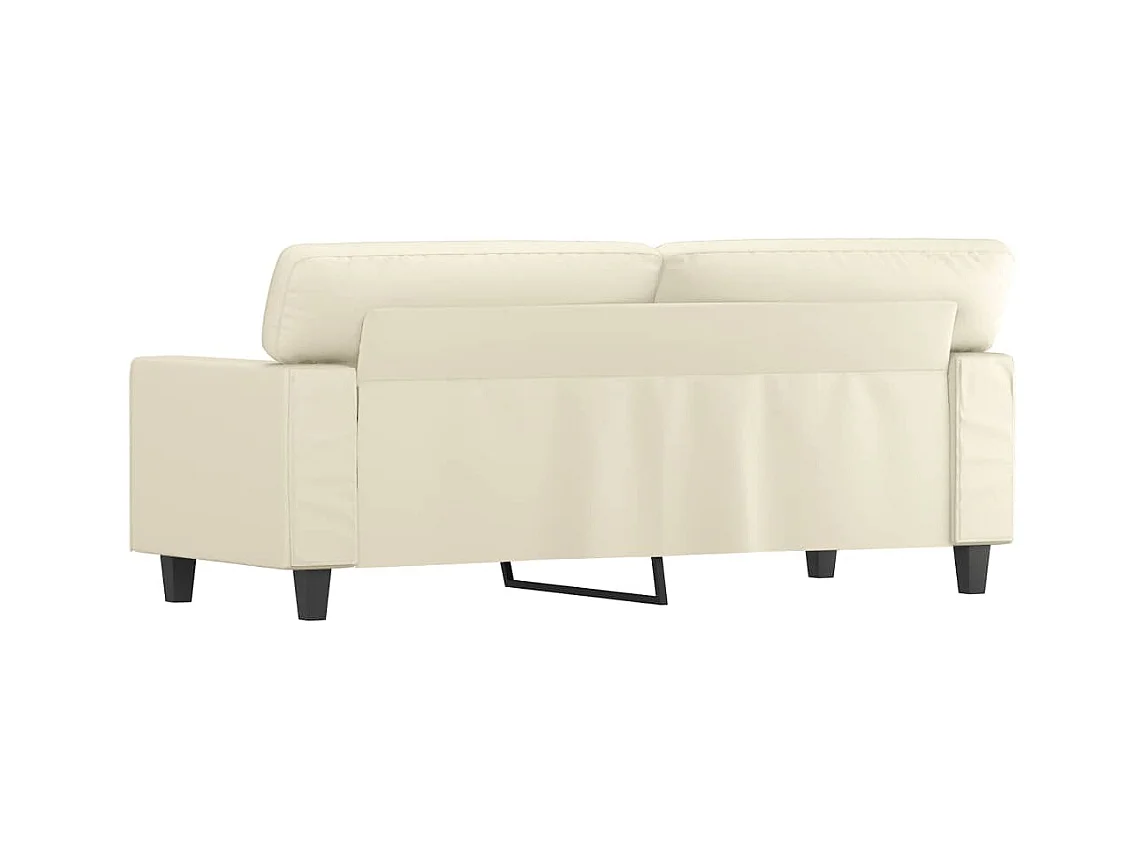 Tweezitsbank 140 cm kunstleer crèmekleurig