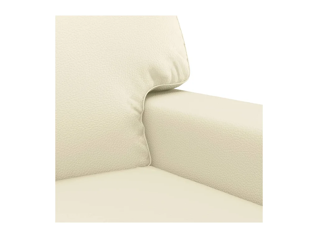 Tweezitsbank 140 cm kunstleer crèmekleurig