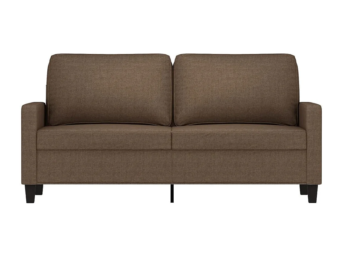 Canapé à 2 places Marron 140 cm Tissu