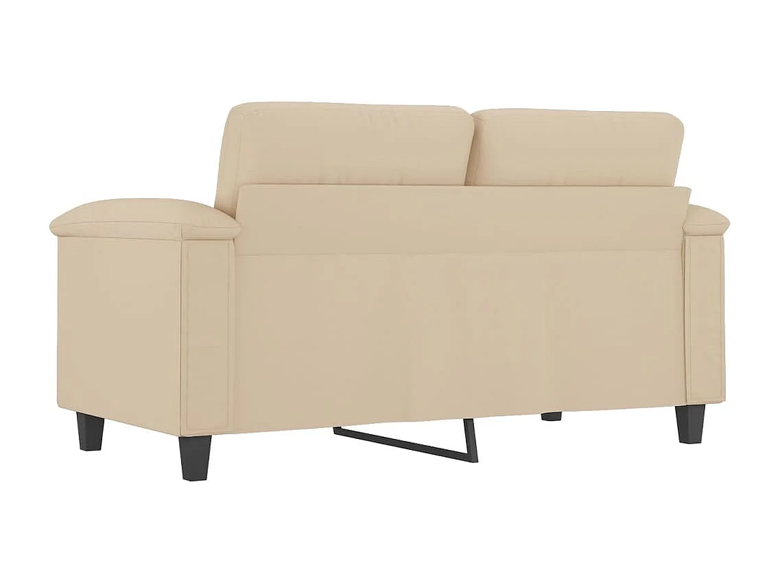 Tweezitsbank 120 cm microvezelstof crème