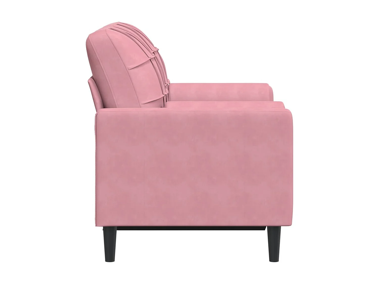 Canapé 2 places avec oreillers décoratifs rose 120 cm velours