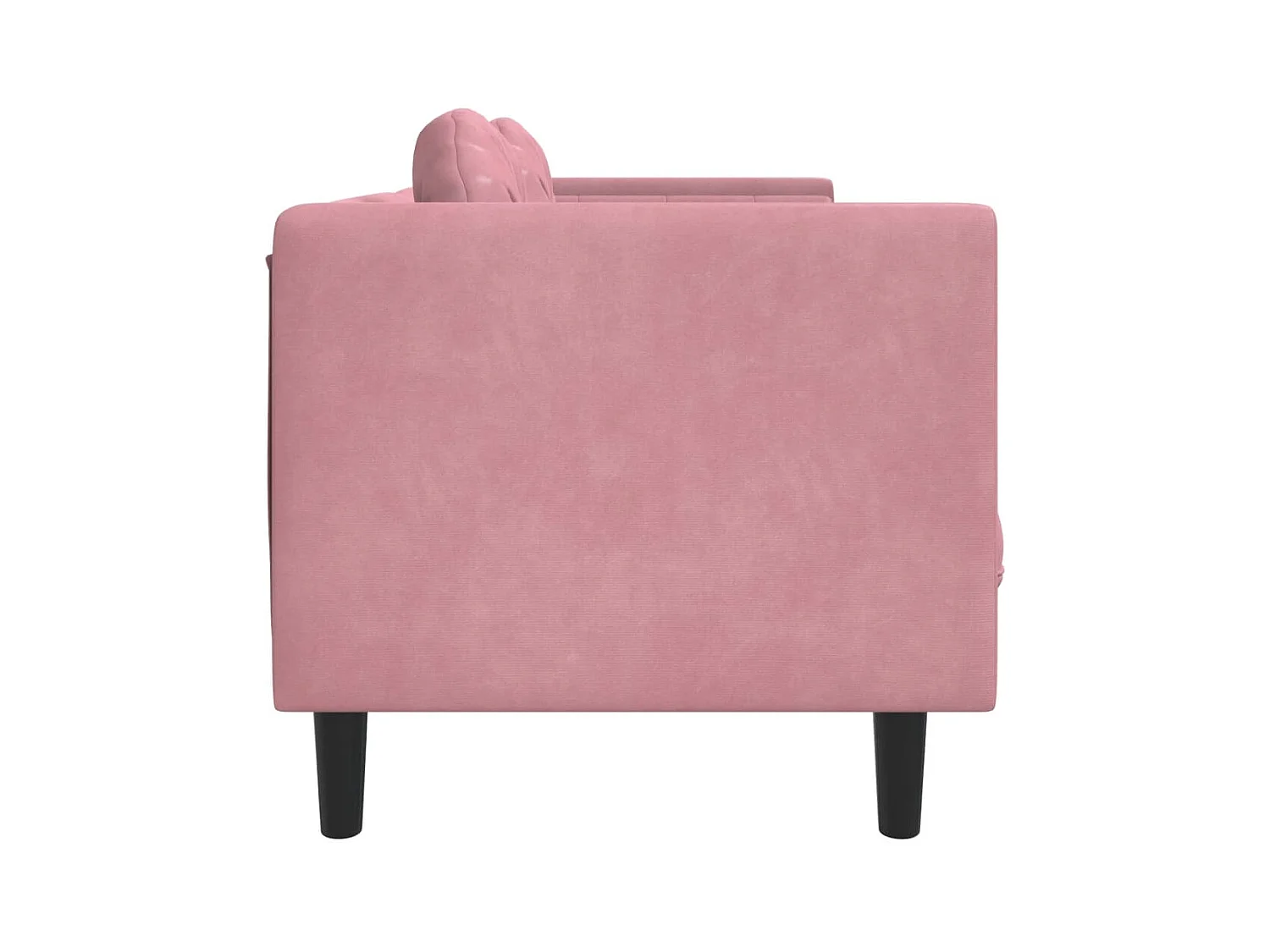 Sofá con cojines 3 plazas terciopelo rosa