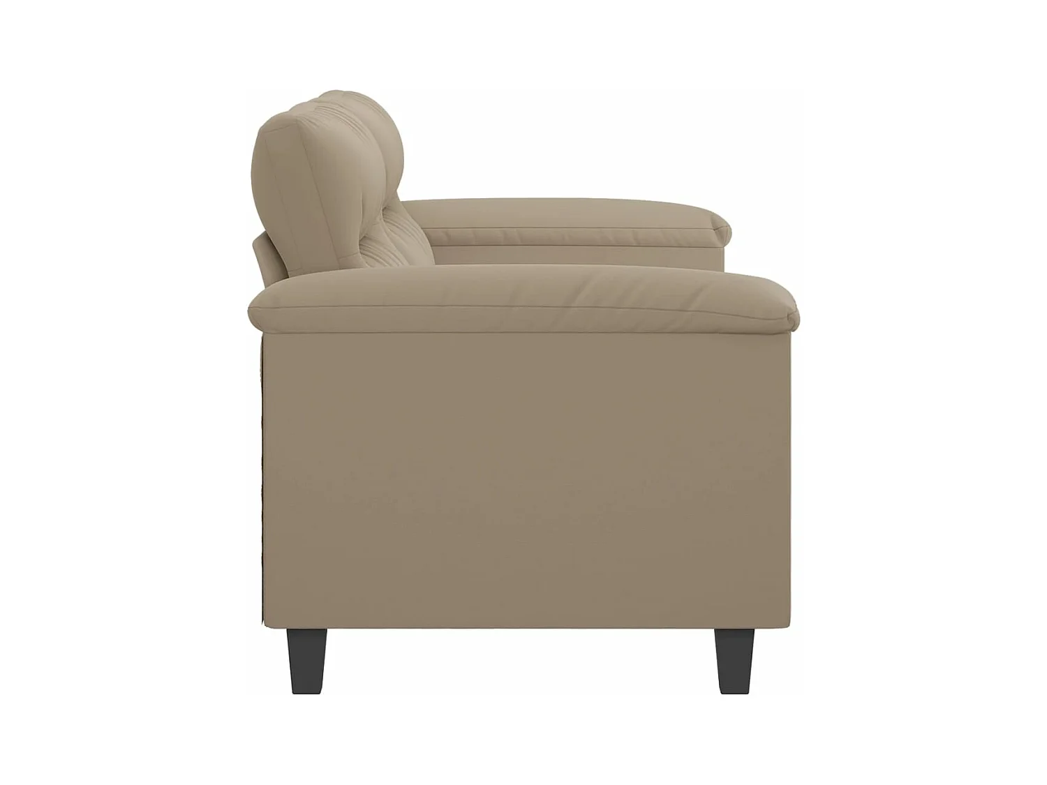 Canapé à 2 places Taupe 140 cm Tissu microfibre