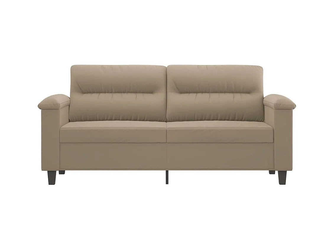 Canapé à 2 places Taupe 140 cm Tissu microfibre