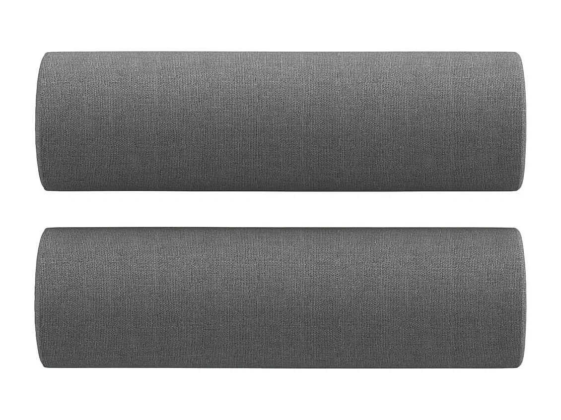 Canapé 3 places avec oreillers gris foncé 180 cm tissu