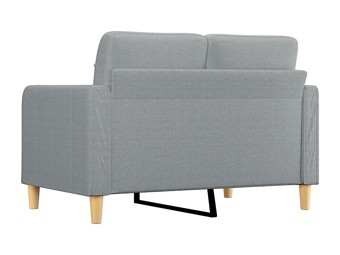 Canapé à 2 places Gris clair 120 cm Tissu