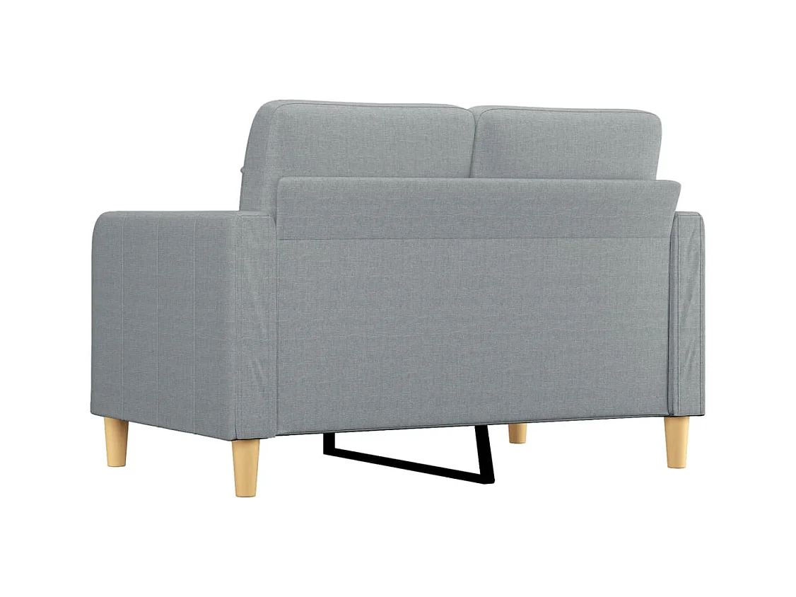 Tweezitsbank 120 cm stof lichtgrijs