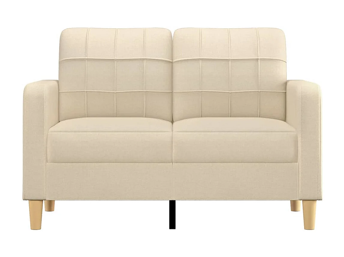 Canapé à 2 places Crème 120 cm Tissu