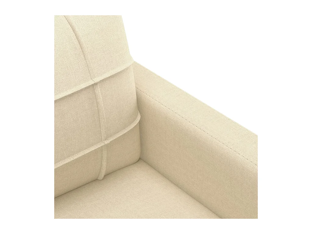 Canapé à 2 places Crème 120 cm Tissu