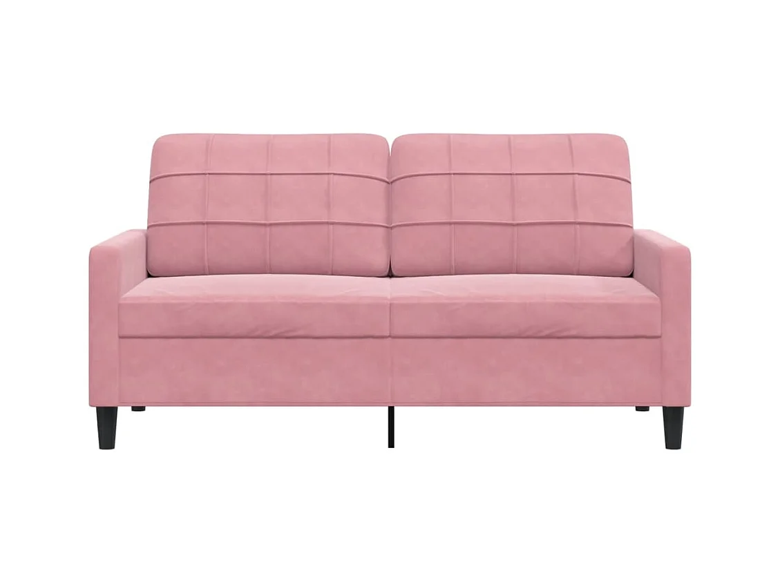 Canapé à 2 places Rose 140 cm Velours