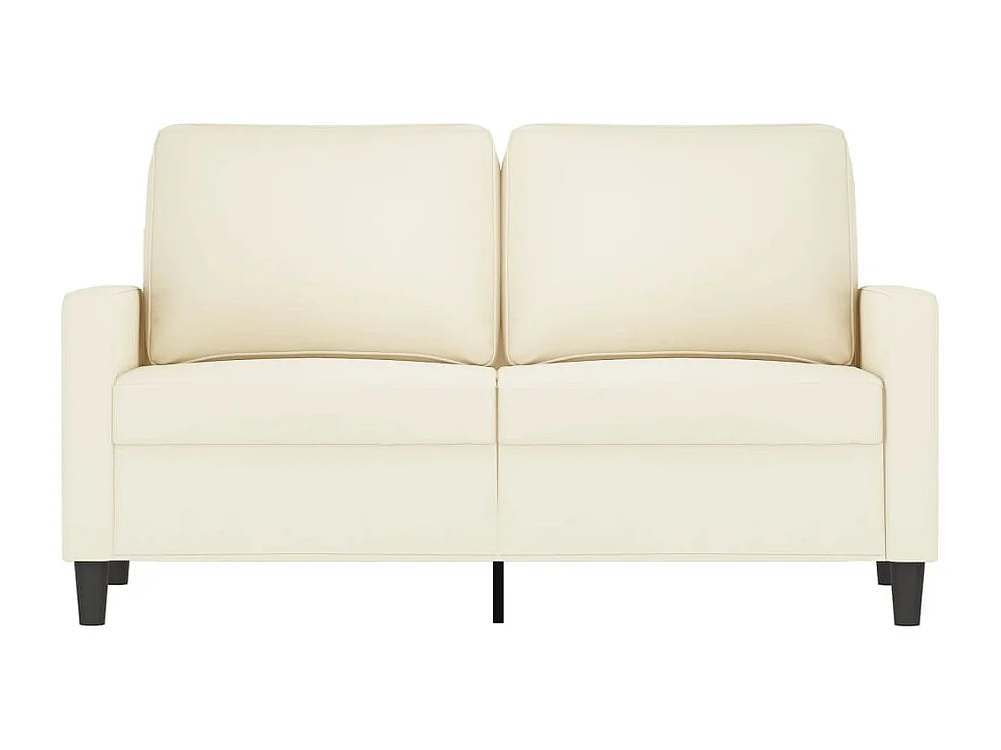 Tweezitsbank 120 cm fluweel crèmekleurig