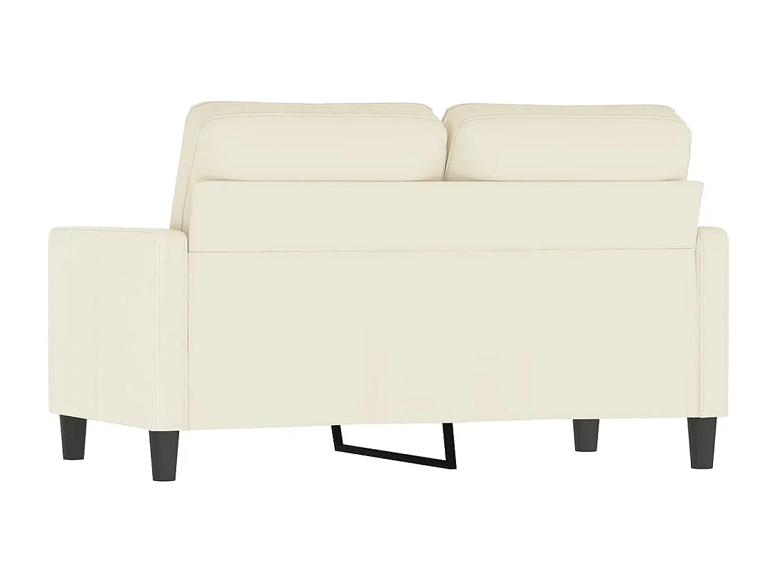 Tweezitsbank 120 cm fluweel crèmekleurig