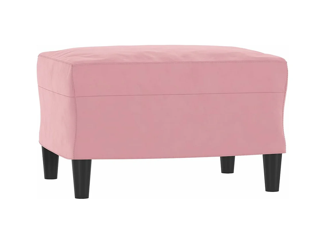 Sofá de 3 plazas con taburete de terciopelo rosa180 cm