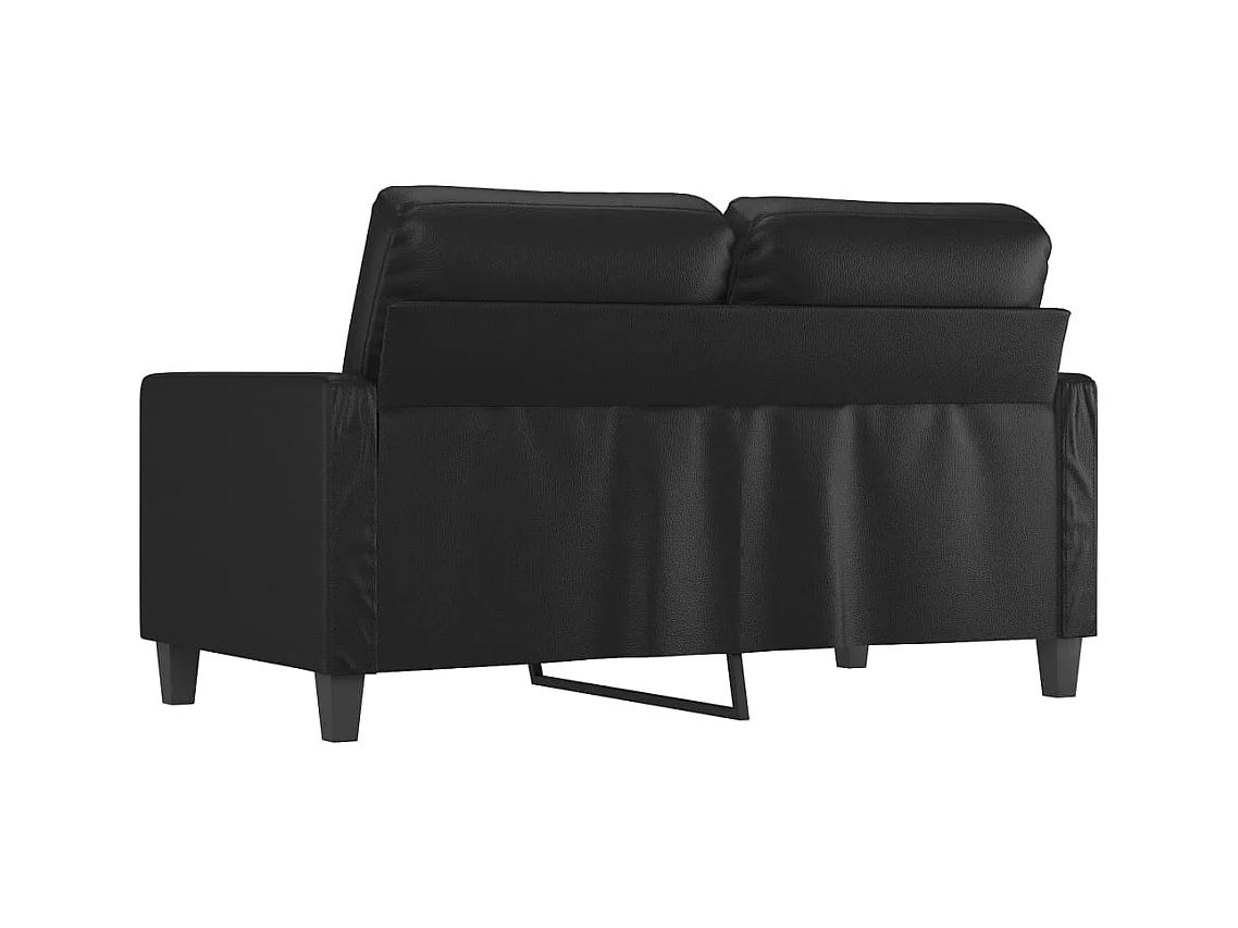 Canapé à 2 places Noir 120 cm Similicuir
