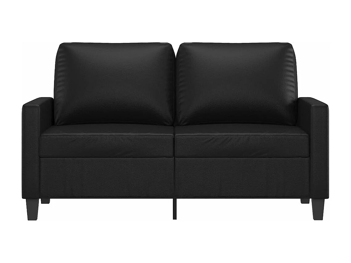 Canapé à 2 places Noir 120 cm Similicuir