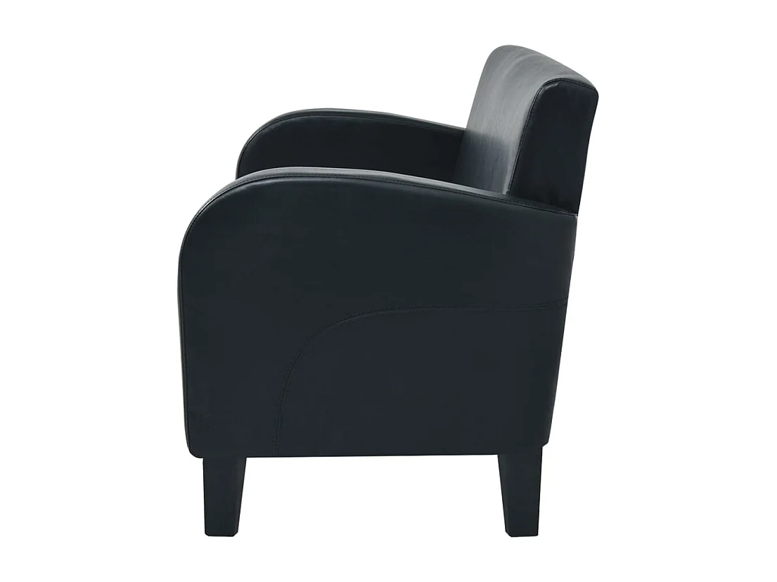 Canapé à 2 places Cuir synthétique Noir