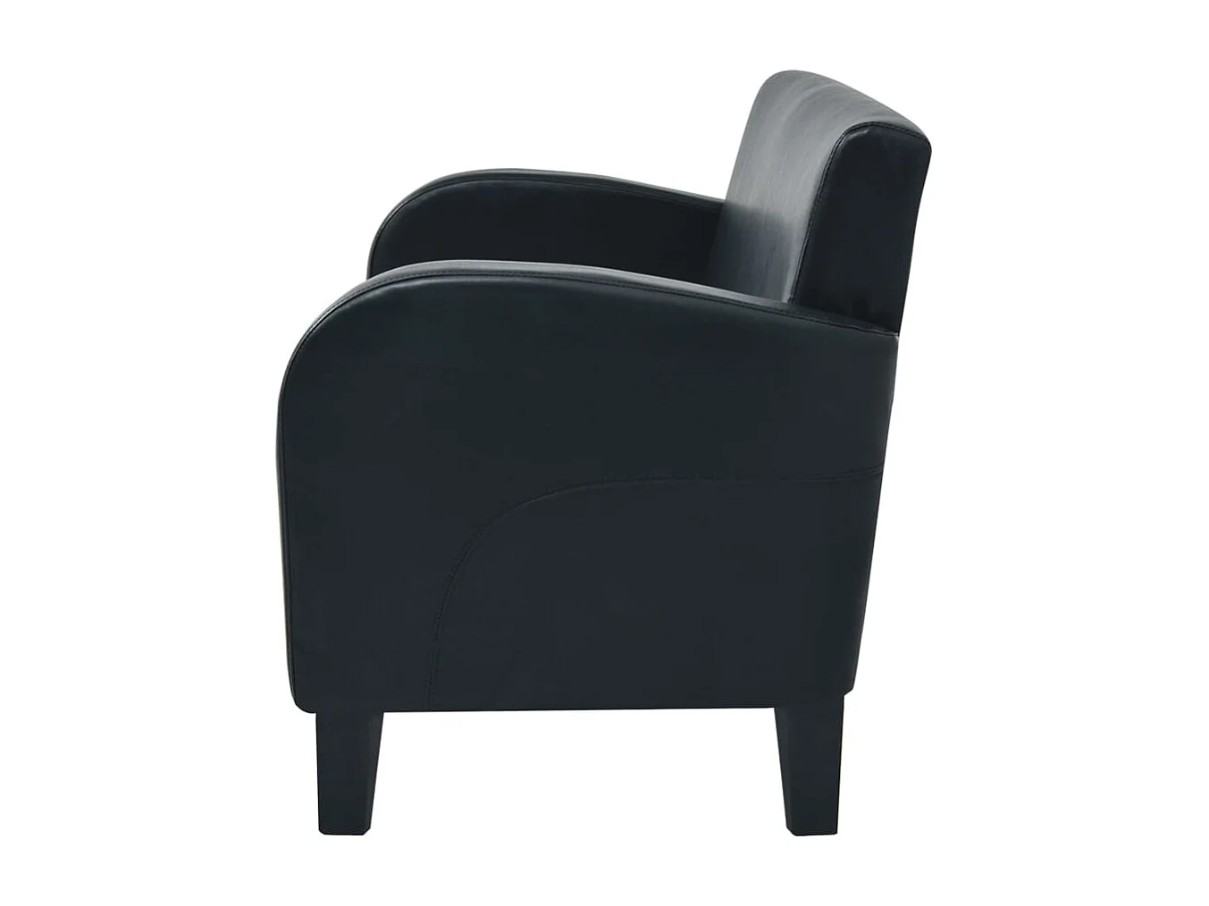 Canapé à 2 places Cuir synthétique Noir