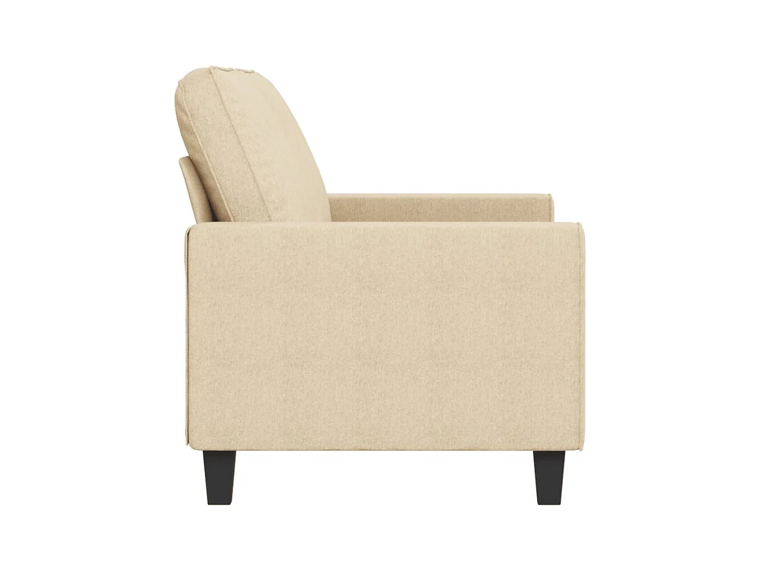 Canapé à 2 places Crème 140 cm Tissu