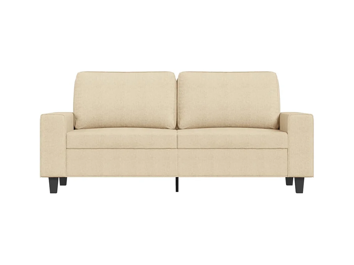 Canapé à 2 places Crème 140 cm Tissu