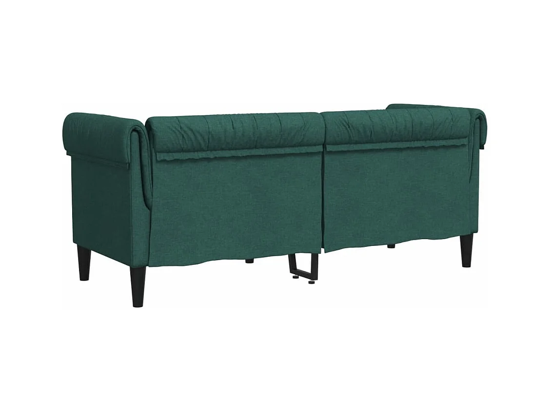 Canapé Chesterfield 2 places vert foncé tissu