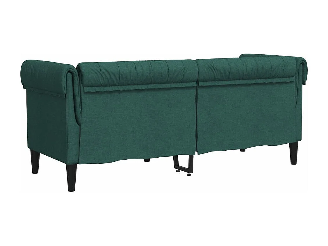 Canapé Chesterfield 2 places vert foncé tissu