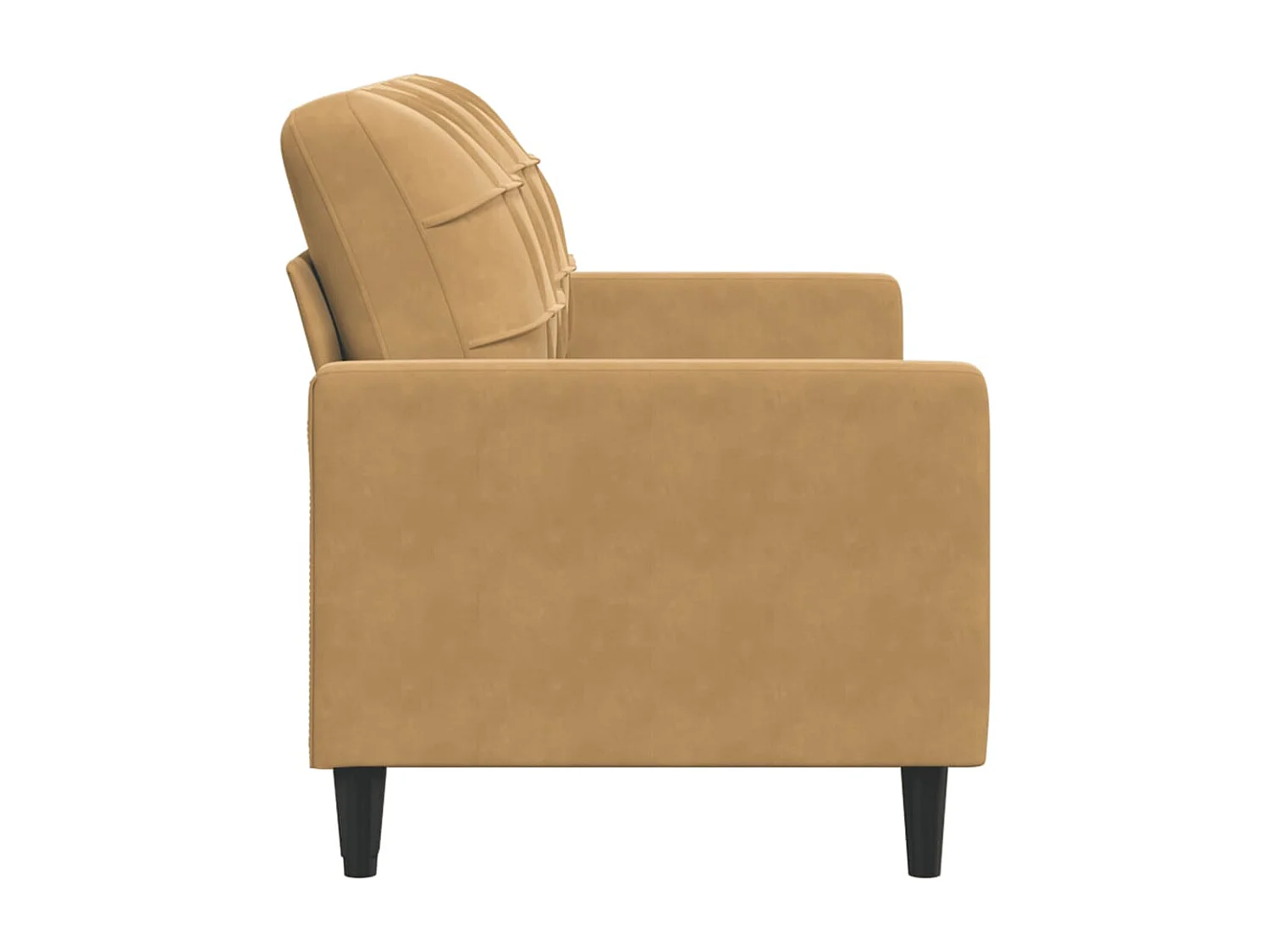 Canapé à 2 places Marron 140 cm Velours