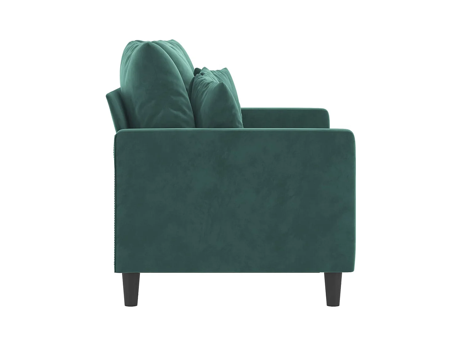 Canapé à 2 places Vert foncé 120 cm Velours