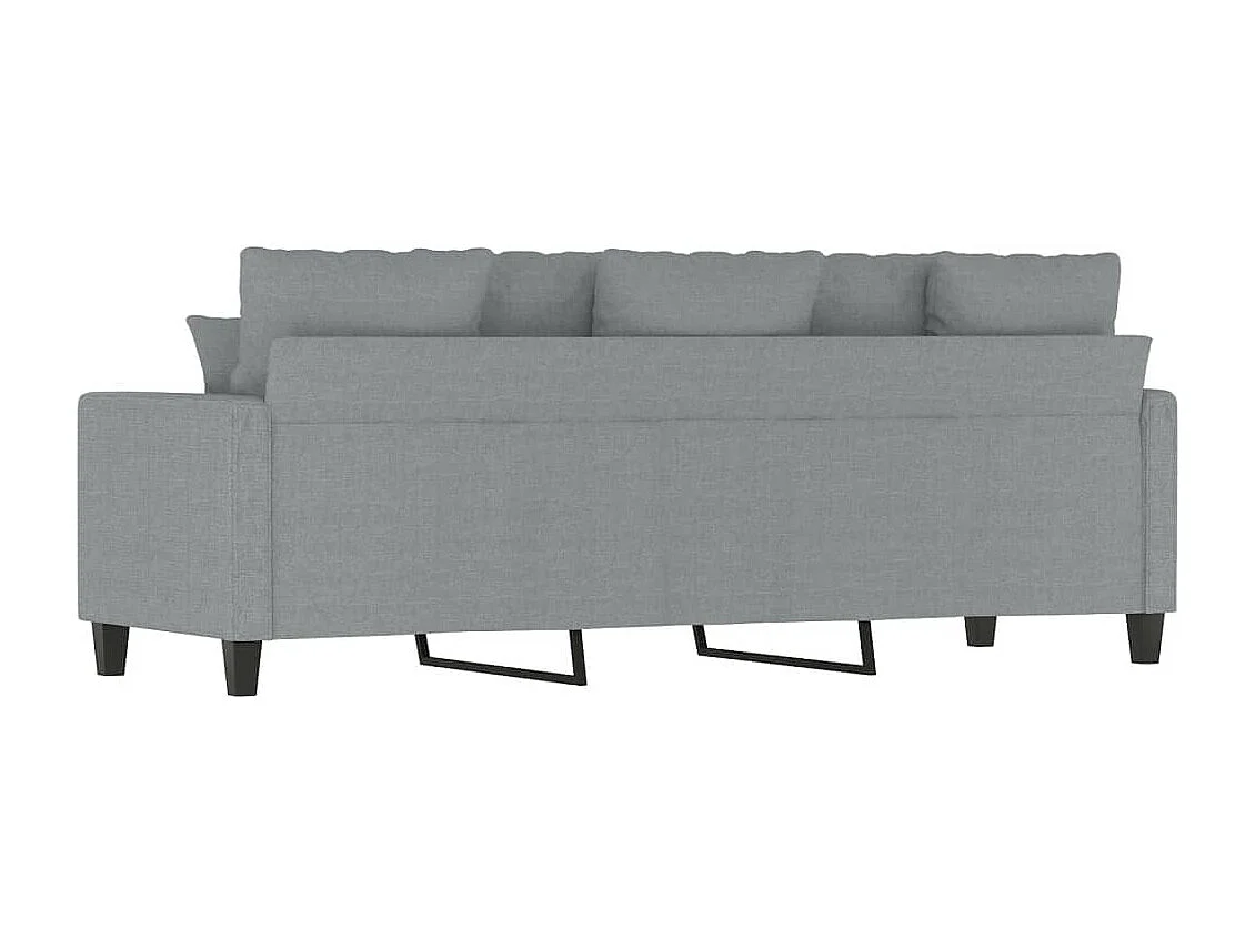 Canapé à 3 places Gris clair 180 cm Tissu