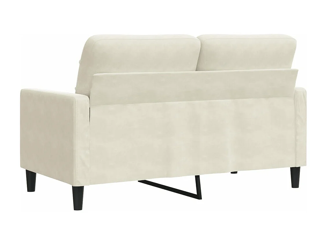 Canapé à 2 places Crème 120 cm Velours