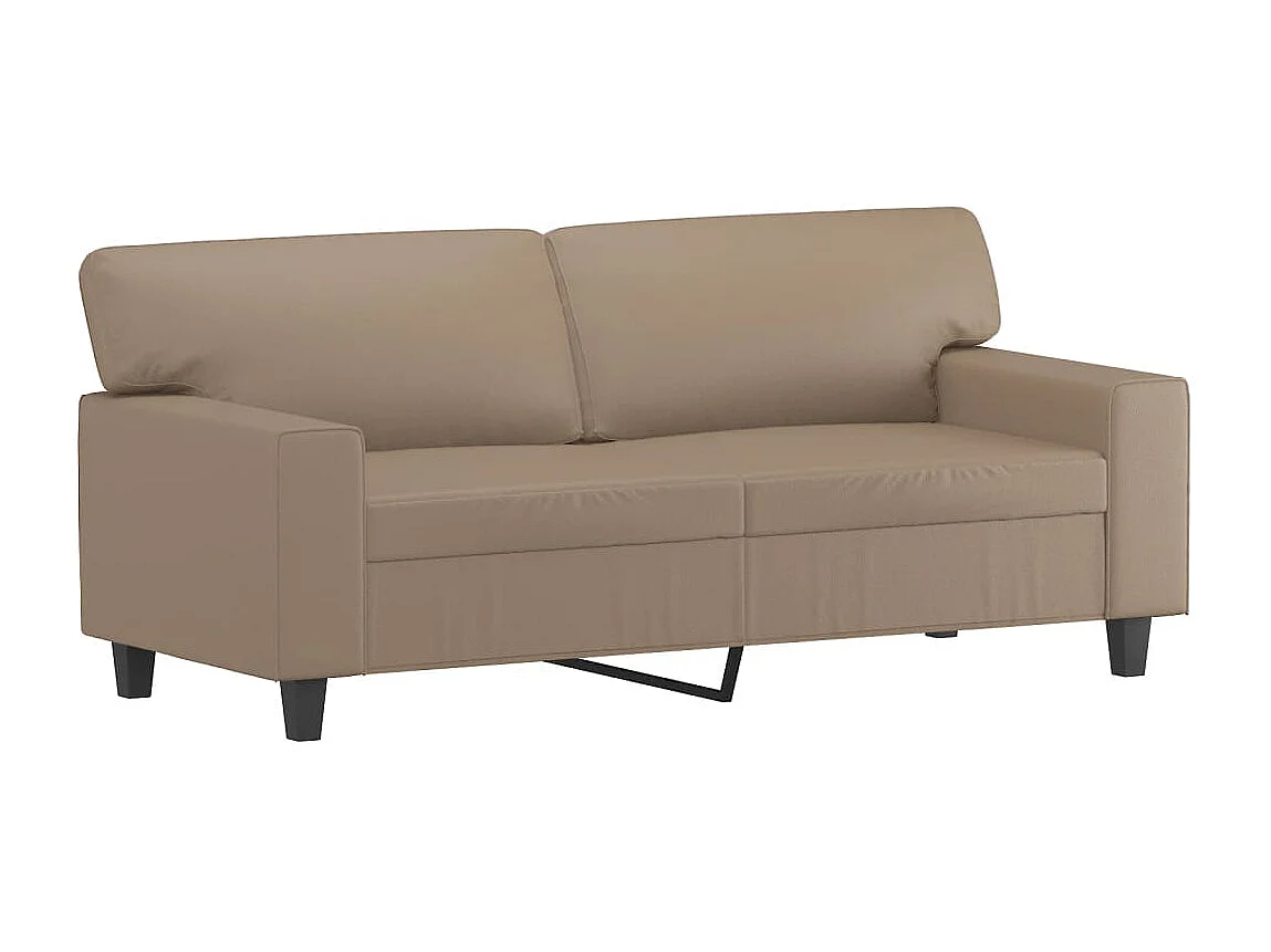 Tweezitsbank 140 cm kunstleer cappuccinokleurig