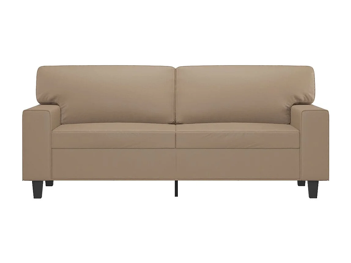 Tweezitsbank 140 cm kunstleer cappuccinokleurig